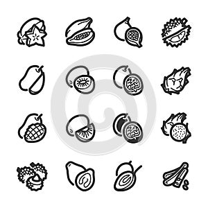 Exotic fruits icons Ã¢â¬â Bazza series